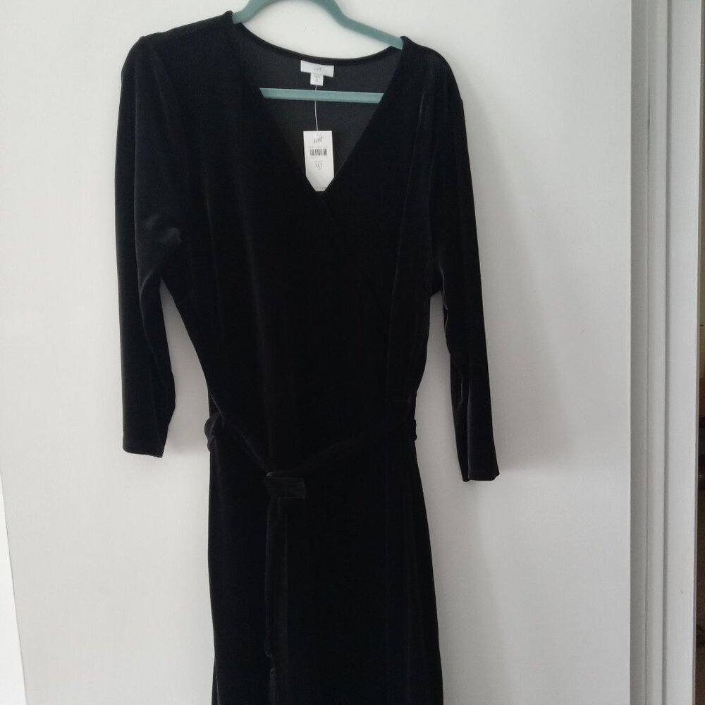 JJill Black Velvet dress
